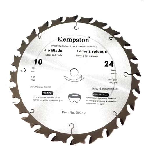 Kempston Corporation Kempston 99312 10-Inch by 24 Tooth Industrial Rip Thick Kerf Blade with 5/8-Inch Arbor
