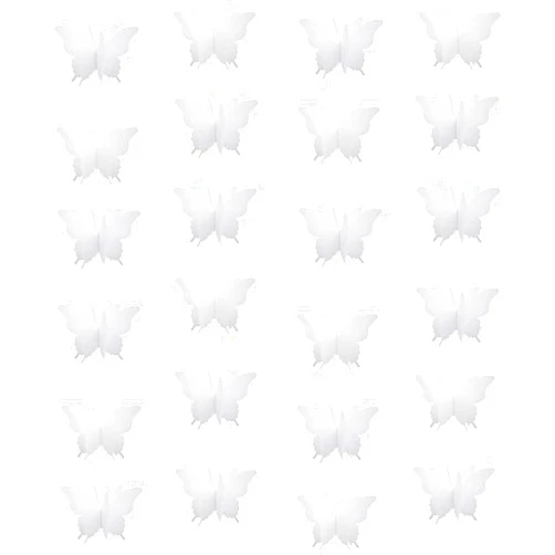 Aimto Butterfly Paper Garland 3D Butterfly Hanging Garland Butterfly Banner Decorative Paper Garland for Wedding Baby Shower Home Decor White 4 Pack, 100 inch Long Each