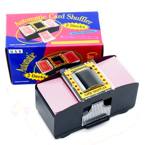 ACMEMAKE 2 Decks Automatic Card Shuffler, Electric Shuffler Machines, Playing Card Shuffler for Poker, Card Games, UNO, Blackjack, Texas Hold'em