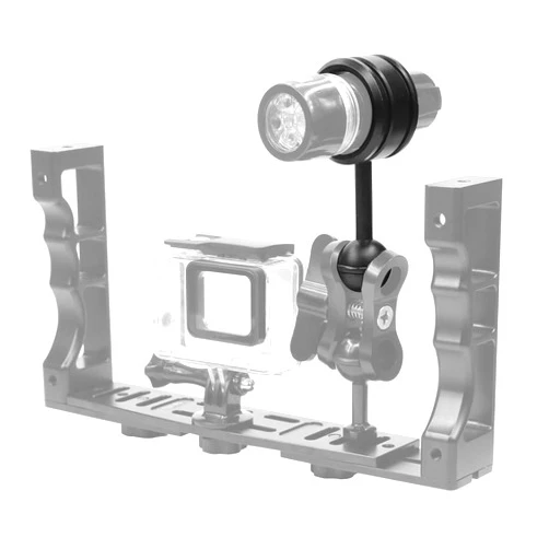 PULUZ Light Diving Aluminum Alloy Clamp Ball Head Mount Adapter Fixed Clip for Underwater Strobe Housing Light
