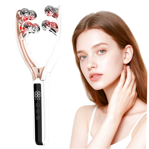 Doge&Vollar Facial Massager Face and Neck | Shaper & Slimmer for Women | Korean Skin Care | Lymphatic Contour Face Brush Face Roller Lymphatic Drainage | Rechargeable for Home & Travel Use