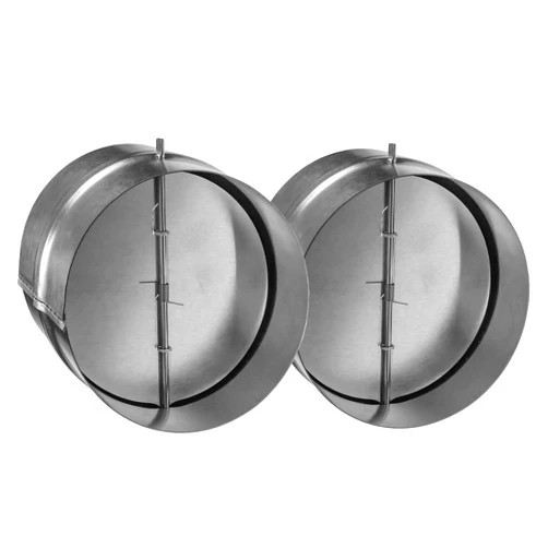 Repa Market Draft Blocker 4'' Inch - Pack of 2 - Backdraft Damper - Draft Stopper - Backflow Preventer - Inline Fan Vent Deflector - One-Way Airflow Ducting - Dryer Duct Connector with Backdraught Flap