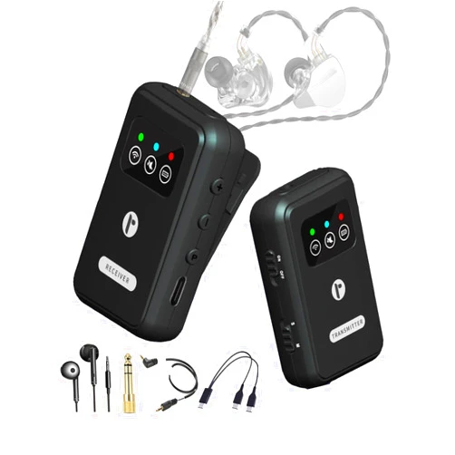 Reloot AirLink V2 - Wireless IEM 2.4 GHz Adapter with In Ear Monitor System, Automatic Pairing, Lossless Audio, 165ft Range, 12-Hour Battery Life, and Ultra-Low 5ms Latency - Perfect for Free Movement and Professional Use