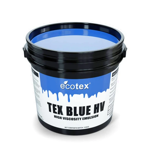 Screen Print Direct Ecotex® Tex Blue HV Emulsion (Quart - 32 oz.) - High Viscosity Pre-Sensitized Screen Printing Emulsion, for Plastisol and UV Inks, Silk Screens, Textiles, and Fabric - Screen Printing Supplies