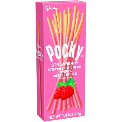 Glico Pocky Strawberry Snack, 1.41 Ounces (Pack Of 20)