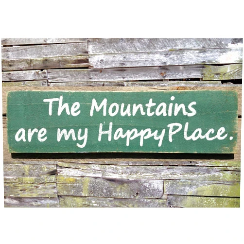8Jo6Poe The Mountains are My Happy Place Distressed Wooden Sign The Mountains are My Happy Place Home Decor Distressed Handmade Sign