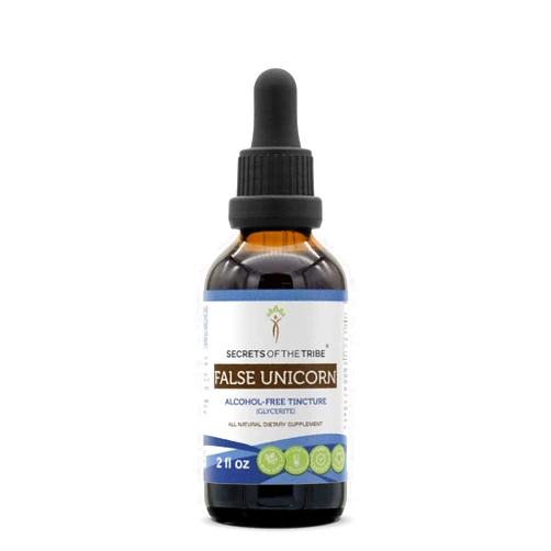 Secrets of the Tribe False Unicorn Tincture Alcohol-Free Liquid Extract, Wildcrafted False Unicorn (Chamaelirium Luteum) Dried Root (2 FL OZ)