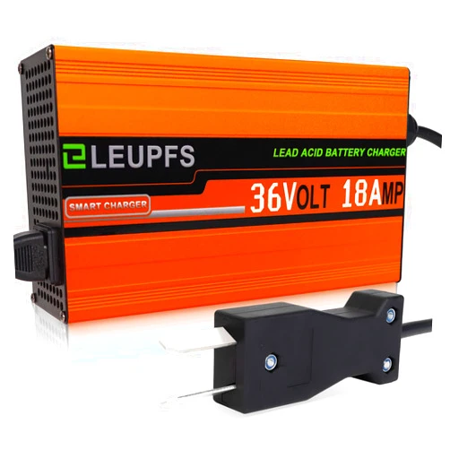 ELEUPFS New 18 Amp 36 Volt Golf Cart Battery Charger for Lead-Acid, Compatible with EZGO/Club Car/Yamaha Golf Carts with Crowfoot Plug, 3-Year Warrnaty
