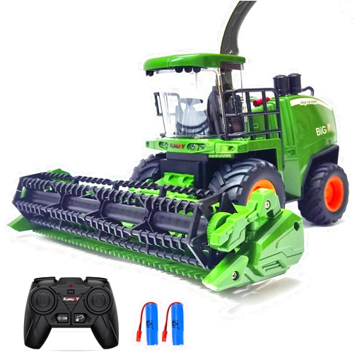 KNACKTOYZ Remote Control Tractor Toy - RC Truck for Kids with Spray Function/LED Light/Realistic Sound, 2 Rechargeable Batteries, Toddlers Farm Vehicle Toys for 3 4 5 6 7 8 Year Old Boys Christmas Birthday Gift