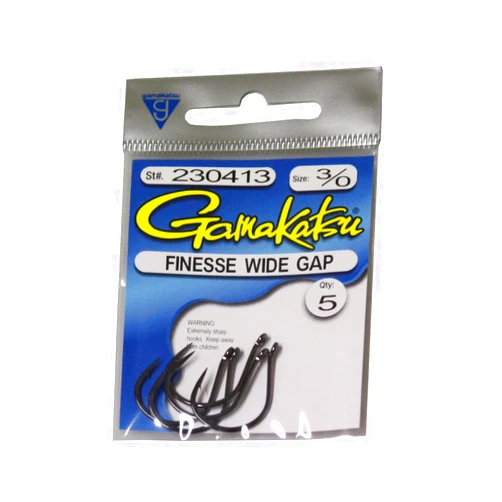Gamakatsu Finesse Wide Gap Hook, Black