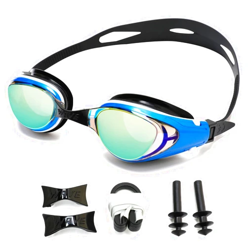 WAVE Nearsighted Swim Goggles, Shortsighted Optical Swimming Goggles No Leaking Anti Fog UV Protection for Adult Men Women