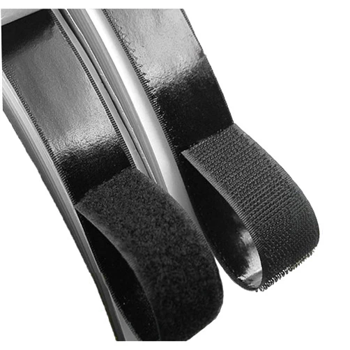 OBTANIM 1.5 Inch Wide Adhesive Black Hook and Loop Tape, 5.4 Yards Heavy Duty Sticky Back Fastener (Black)