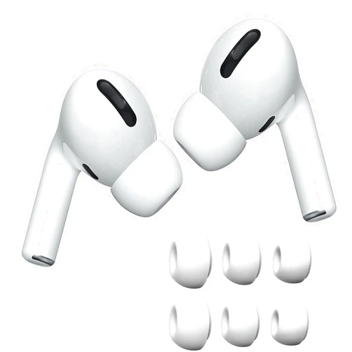Acediar AirPods Pro Replacement Ear Tips [3 Pairs] for AirPods Pro1,2, Silicon Earbuds Tips with Noise Reduction Hole, Fit in The Charging Case (Sizes S/M/L, White)
