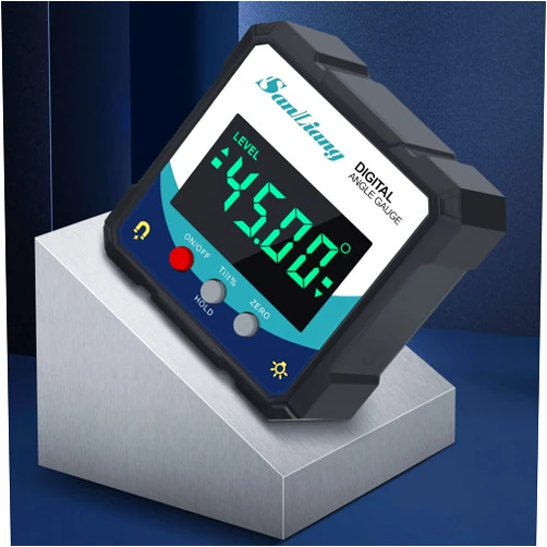SanLiang Digital Level Angle Gauge Meter Magnetic Electronic Level Angle Finder Tool Protractor Inclinometer Woodworking Tools with Magnet for Construction, Woodworking and Machinery.
