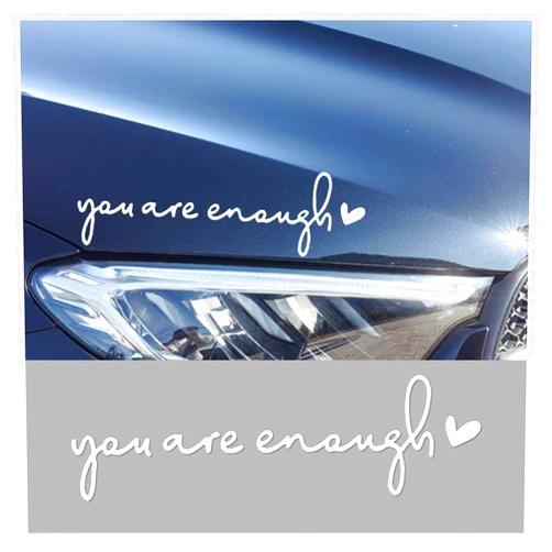 GLSOWEE Mirror Stickers for Cars, You are Enough Rearview Mirror Stickers, Car Window Decal Decoration, Dresser Mirror Decals, Car Decoration Accessories, Car Mirror Decals for Women