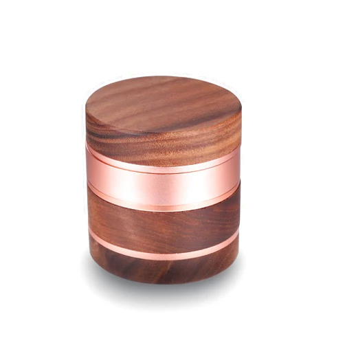 RUKIOO Rose Gold Wooden Spice Grinder 2.5