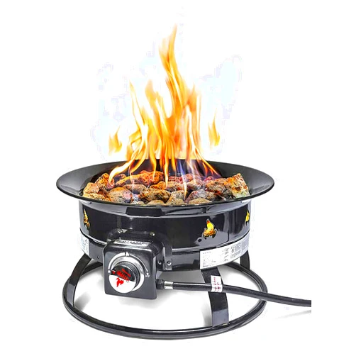 Outland Living Portable Propane Fire Pit, 19-inch, 58,000 BTU Smokeless Gas Firebowl | Perfect for Camping, Patio, Backyard, Tailgating, Deck, RV| Black 823 Standard