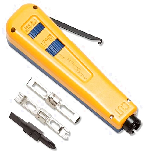 Fluke Networks 10051501 D914 Impact Punch Down Tool with EverSharp 66/110 Plus Screwdriver Blade