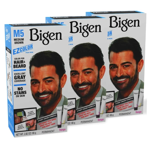 Bigen M5 Bigen EZ Color for Men Medium Brown - 3 Pack
