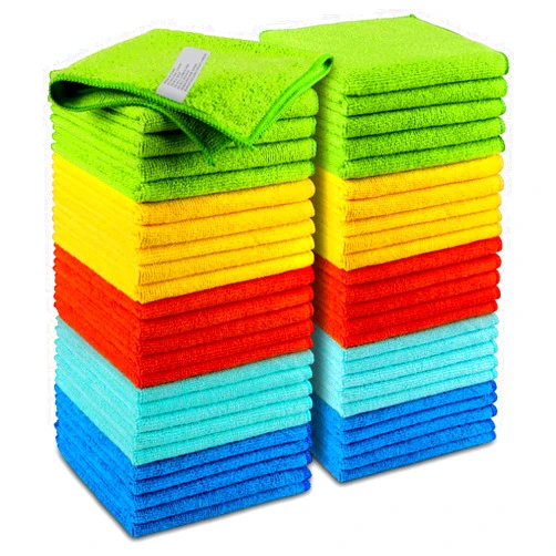 AIDEA Microfiber Cleaning Cloths-50PK, Microfiber Towels for Cars, Premium All-Purpose Car Cloth, Dusting Cloth Cleaning Rags, Absorbent Microfiber Cloth for SUVs, House, Kitchen, Window-12×12