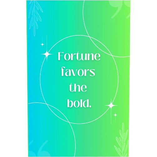 CQ Publishing House Inspirational Journal Collection: Fortune Favors the Bold | Ancient Roman Phrase | |100 Lined Pages | 6x9 inches | Personalized First Page | Motivational Gift
