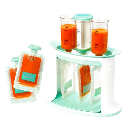 Infantino Squeeze Station for Homemade Baby Food, Pouch Filling Station for Puree Food for Babies and Toddlers, Dishwasher Safe and BPA-Free