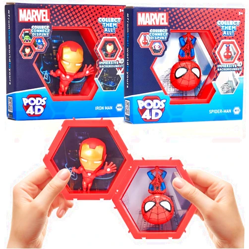 WOW! PODS POD 4D Marvel - Spiderman & Iron Man (2 Pack)
