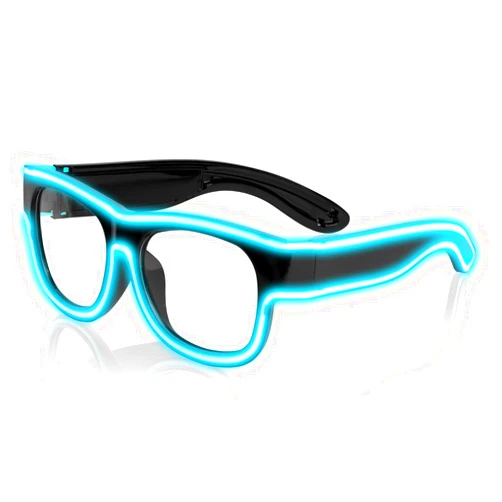 Ainiv Wireless Light Up Glasses 3 Modes LED Luminous Glasses Glow in the Dark for Parties, DJ, EDM, Halloween, Christmas