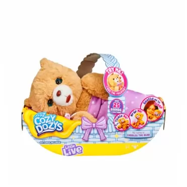 Little Live Pets Cozy Dozy Cubbles The Bear - Over 25 Sounds and Reactions | Bedtime Buddies, Blanket and Pacifier Included | Stuffed Animal, Best Nap Time, Interactive Teddy Bear