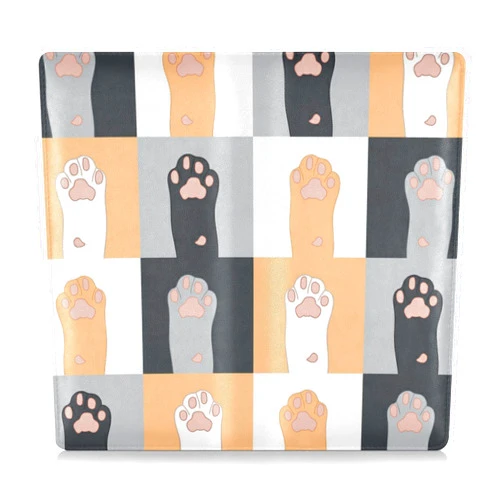 MCHIVER Cat Paws Car Registration and Insurance Holder Lether Vehicle Glove Box Organizer Car Essentials Bag for Card Document License