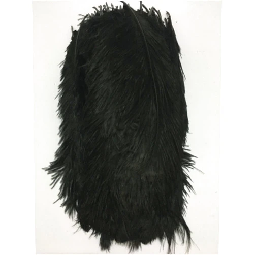 ADAMAI 50PCS Natural 9.8-11.8inch Ostrich Feathers Plume for Wedding Centerpieces Home Decoration (Black)