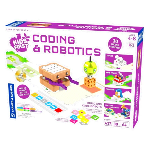 Thames & Kosmos Kids First Coding & Robotics | No App Needed | Grades K-2 | Intro To Sequences, Loops, Functions, Conditions, Events, Algorithms, Variables | Parents’ Choice Gold Award Winner | by Thames & Kosmos