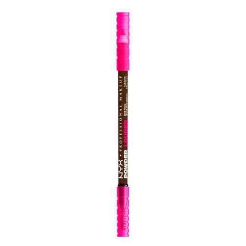 NYX PROFESSIONAL MAKEUP Powder Louder Eyebrow Pencil, Brow Pencil with Buildable Volume For Up To 12HR Wear, Vegan Formula - Brown