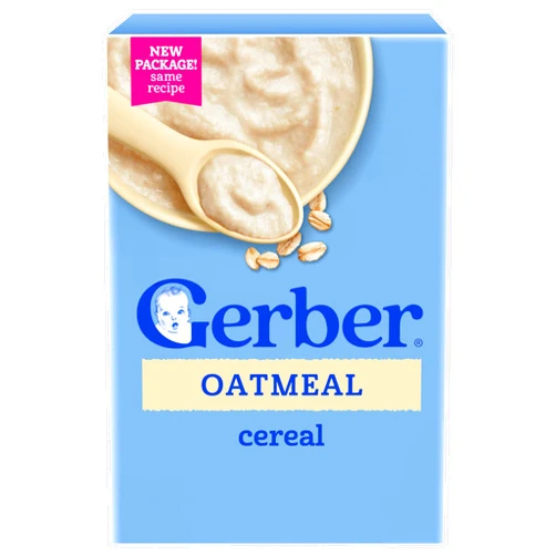 GERBER CEREAL FOR BABY GRAIN AND GROW 1st Foods Non GMO Oatmeal 4x16oz