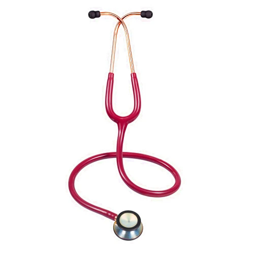 Scienlodic Double-Sided Stethoscope with Ear Tips, Professional Stethoscope for Doctor Nurse Clinical Student Use, Customized Gold-Plated High-end - Wine