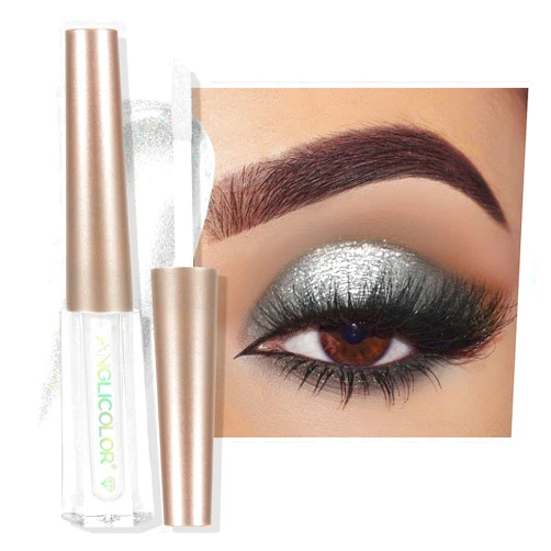 Anglicolor Diamond Glitter Liquid Eyeshadow, Glitter Eyeshadow, Lightweight Smooth, Shimmer Eyeshadow, Metals Gloss Sparkling Eyeliner Pen, Cosmetics Gift for Girls and Women (White #13)