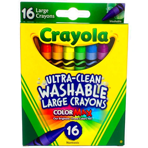 Crayola Large Washable Crayons 16 Pack - 2 Packs