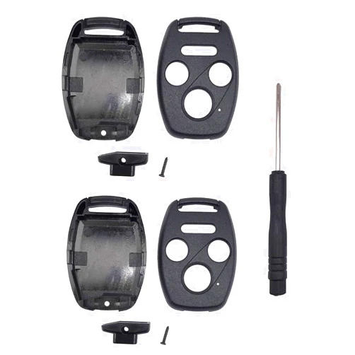 Horande 4 Buttons Keyless Entry Replacement Key Fob Cover fit for Honda 2003-2012 Accord 2005-2010 Civic 2005 2006 CR-V Pilot Ridgeline Oldyssey Remote Control Key Fob Case Shell Blank (Pack 2)