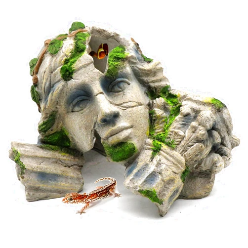 Relaqcc Reptile Cave Hideout Tank Accessories Decorations, Aquarium Hideaway Cave Fish Tank Decorations for Amphibians, Betta Fish, Shrimp, Lizards, Leopard Gecko