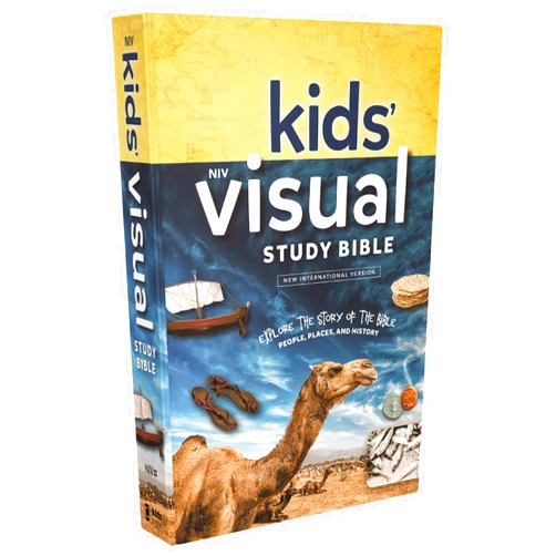Zondervan NIV, Kids' Visual Study Bible, Hardcover, Blue, Full Color Interior: Explore the Story of the Bible---People, Places, and History