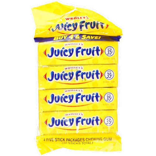 Spearmint Wrigley's Juicy Fruit 4PK