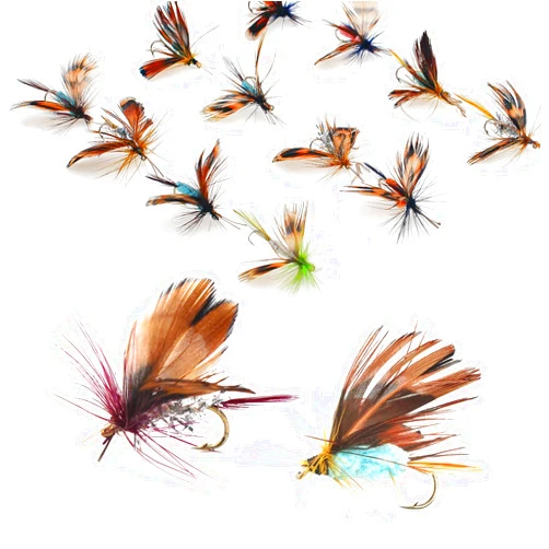 Lilureena Fly Fishing Kit with Tackle Dry/Wet Fly Handcrafted Lures, Streamer for Trout, Bass, Salmon