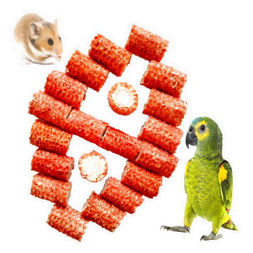 Kencunay Corn Cob Chew Toys for Small Pets, Set of 20, Exercise Jaws and Entertain Parrots