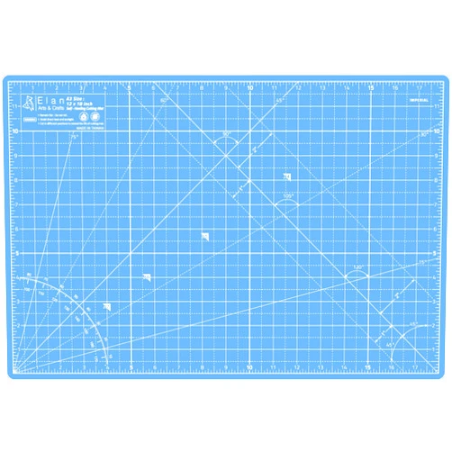 Elan Cutting Mat A3 Blue, Self Healing Cutting Mat 12 x 18 INCH, 5-Ply Craft Mat Blue, Hobby Cutting Mat 12x18 INCH, Fabric Cutting Board for Crafts, Quilting Cutting Board, Cutting Mats for Crafts