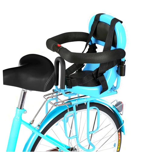 Ercabikker Kid's Bike seat Rear Child Carrier Bike Chair for Bicycle Kids seat for Children,Kids Rear Mount Bike seat, Rear Frame Mounted child Bike Seats Kids , Toddler Bike Seat for Children 3~6 Years Blue