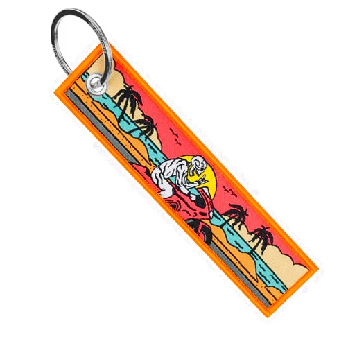 MotoLoot Keychain for Motorcycles, Scooters, Cars and Gifts (Skull Beach Rider)
