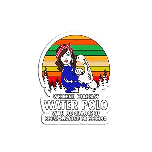 Decals Water Polo Mom Weekend Forecas Sport Hobby - Sticker Graphic - Auto, Wall, Laptop, Cell, Truck Sticker for Windows, Cars, Trucks