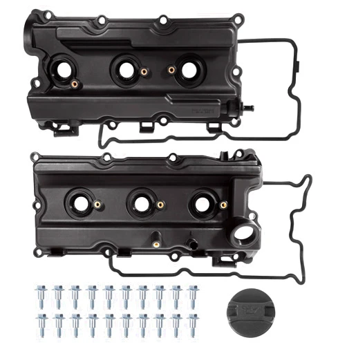 FILTERUP Pair Engine Valve Cover Compatible with Nissan Xterra 2005-2015, Pathfinder 2005-2012, Frontier 2005-2019, NV1500 NV2500 NV3500 2012-2019 4.0L V6 Replace# 13264-EA200