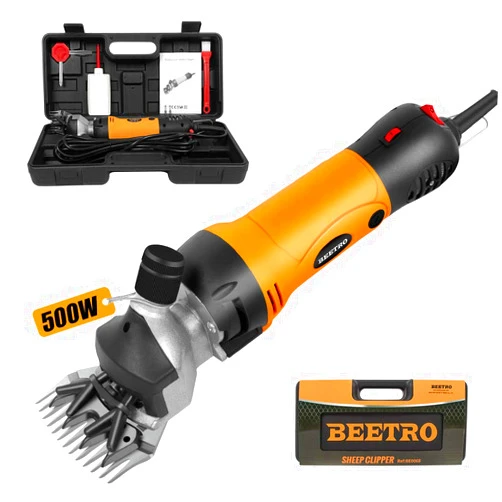BEETRO 500W, Electric Professional Sheep Shears, Animal Grooming Clippers for Sheep Alpacas Goats and More, 6 Speeds Heavy Duty Farm Livestock Haircut