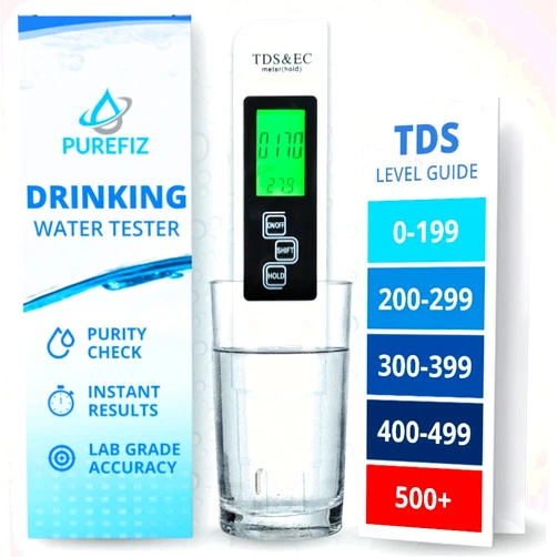 PUREFIZ All-New 2026 TDS Meter Digital Water Tester – 4-in-1 Accurate & Reliable TDS, EC & Temperature Meter (°C, °F) 0-9990 ppm, Ideal for Drinking Water, Aquariums, Hydroponics, RO/DI Systems & More
